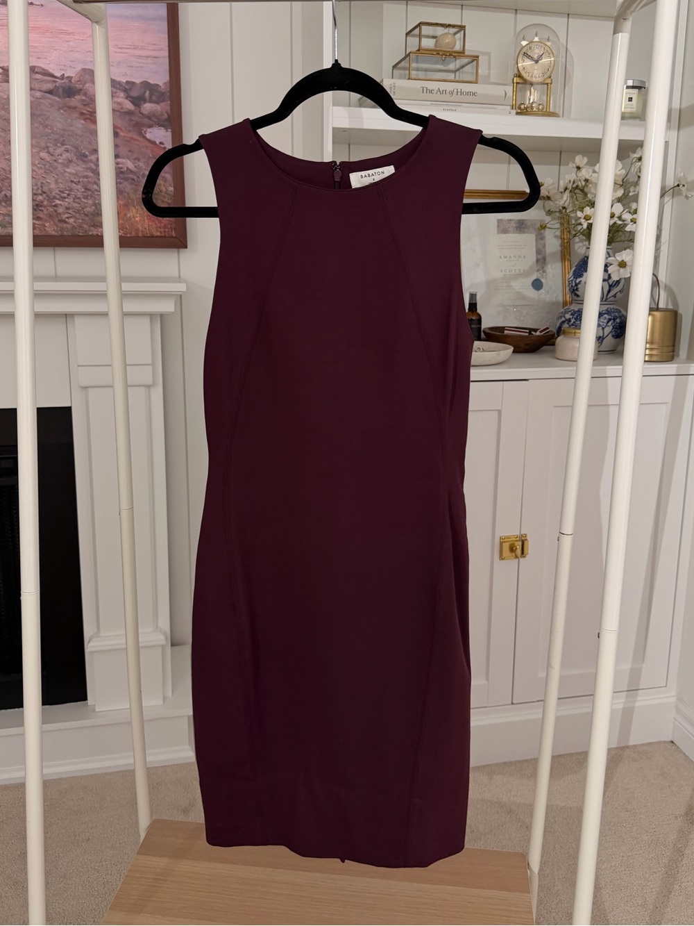 Babaton Sleeveless Midi Dress in Burgundy